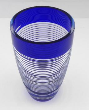 Vase, cobalt and crystal glass - glassworks Josefo Vase, cobalt and crystal glass - glassworks Josefo