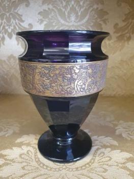 Vase - glass violet - Moser - 1930 Vase - glass violet - Moser - 1930