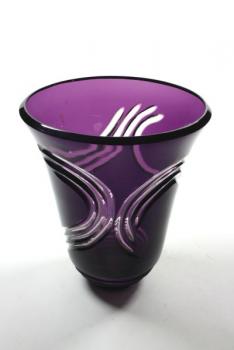 Vase - clear glass, glass violet - 2009 Vase - clear glass, glass violet - 2009