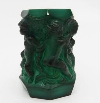 Vase - glass, Malachite - Jade Schlevogt - 1930 Vase - glass, Malachite - Jade Schlevogt - 1930