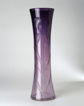 Vase - clear glass, glass violet - 1905 Vase - clear glass, glass violet - 1905