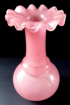 Pink foamed glass vase Pink foamed glass vase