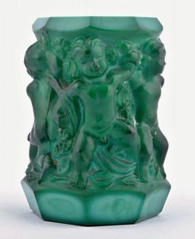 Glass Vase - Malachite - 1930