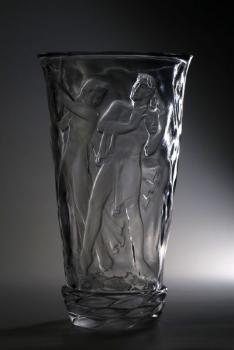 Vase - clear glass - 1950