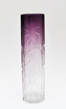 Vase - facet glass, amethyst glass - Ludwig Moser - 1915