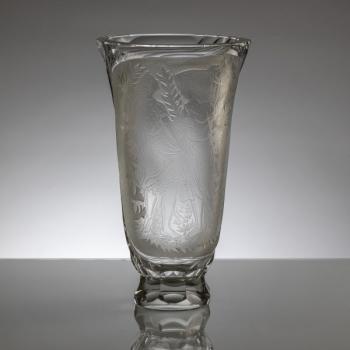 Vase - clear glass - Božetěch Medek (1909- 2005) - 1940