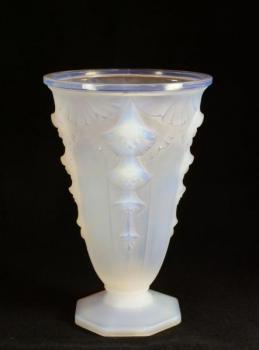 Vase - opal glass, pressed glass - 1930